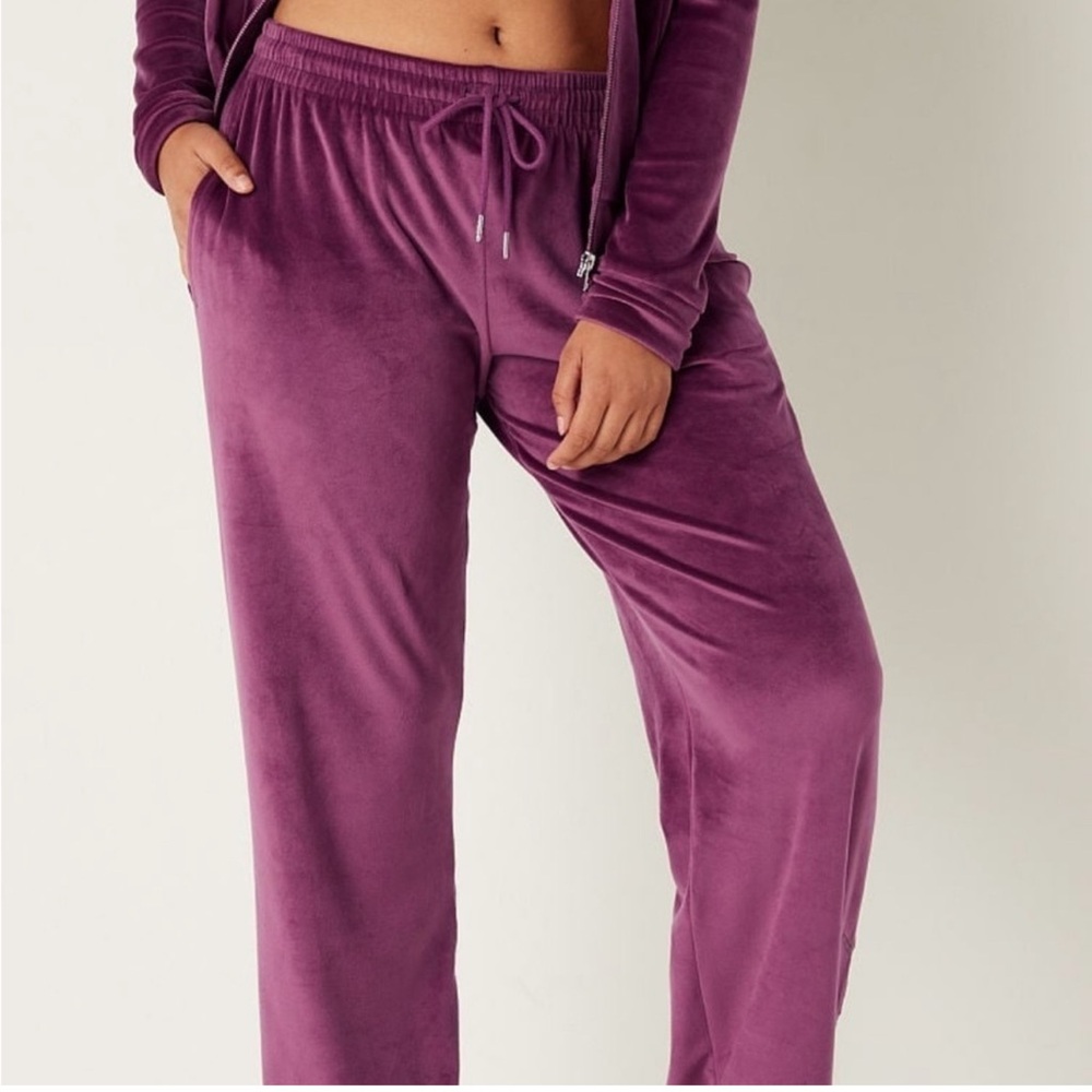 PINK Victoria's Secret Purple Velour Track Suit